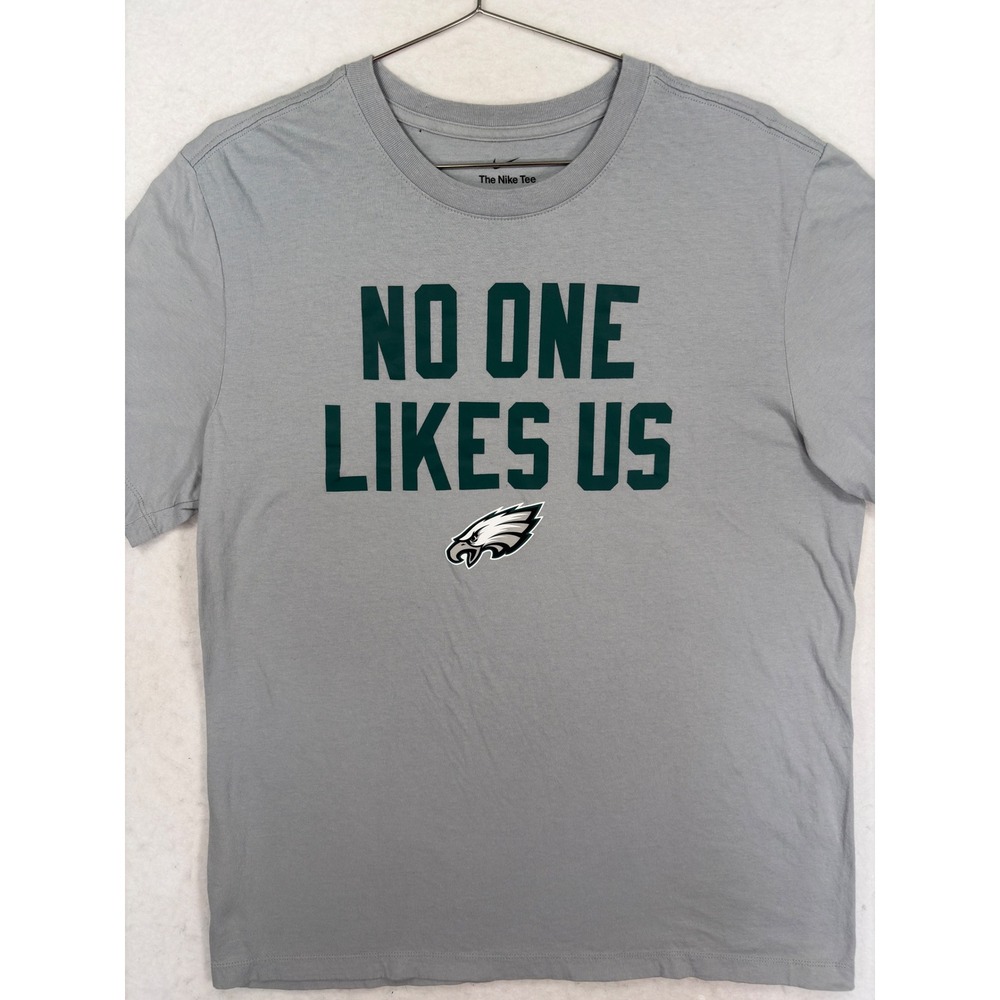 Nike Philadelphia Eagles No One Likes Us We Don't Care Gray T-Shirt Large